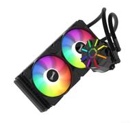 AIO Per CPU Raffreddatore D'acqua 250W TDP Silenzioso Dual Fan RGB | Piastra fredda in rame puro,Per intrecciato per tubi Epdm,Smorzamento delle vibrazioni,Per Intel LGA1700 per Amd AM5,23DB a