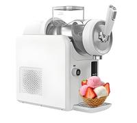 AiODiO Tritaghiaccio da 1,8 Litri, Macchina per Granite Professionale con 5 programmi preimpostati, congelamento rapido, autopulente, Display a LED,Ideale per frullati, Gelati e frappè. White