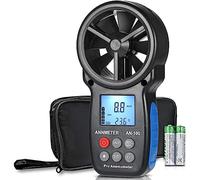 AIOMEST Anemometro Digitale, Misuratore Portatile Della Velocità Del Vento, Misuratore Del Flusso D'aria Misura La Velocità Della Temperatura Dell'aria (℃/℉) per HVAC CFM AI-100