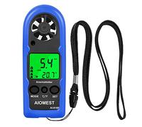 AIOMEST Anemometro Digitale Portatile, Misuratore di Velocità del Vento/Temperatura (℃/℉) con MAX/AVG, Wind Chill, Retroilluminazione per la Pesca con il Drone, AI-816B
