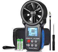 AIOMEST Anemometro Digitale Portatile, Tester per Misuratore di Temperatura Chill per Velocità del Vento, Anemometro Digitale per Flusso D'aria, Velocità, Pressione Dell'aria, Altimetro di Umidità