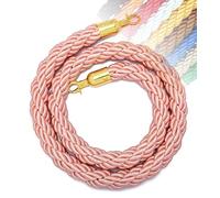 Aioneer 1M To 3M Retractable Barrier Rope in 11 Colors, Queue Management with Hooks for Posts, Stanchions, Visitor Guidance in Hotels, Durable Safety Rope with S-Pink-1M