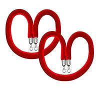 Aioneer 60-90 Cm Red Velvet Stanchions with Hooks for Event Crowd Control, Auto Shows & Carpet Events - Durable, Stylish Queue Management Posts for Visitor Guidance-Rot a-9ft/274cm
