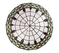 Aioneer Ceiling Light Flush Mount Victorian Style Stained Glass Ceiling Lamp Dimmable Vintage Round Chandeliers for Bedroom Living Room Dining Room Kitchen Hallway,Green,50Cm-Green-40cm