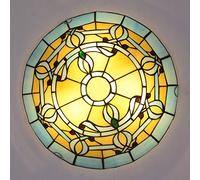 Aioneer Ceiling Light Victorian Style Stained Glass Flush Mount Ceiling Lamp Dimmable Vintage Chandeliers for Bedroom Living Room Dining Room Kitchen,G,30Cm-I-30cm