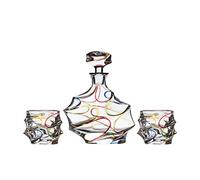 Aioneer Decanter in Vetro di Whisky colorato con Vaso di Cristallo Dipinto a Mano Set di Bottiglie di Vino in Vetro di Vino Dipinto a Mano