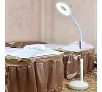 Aioneer Dimmable Magnifier Lamp, 8X Magnifying Glass Lamp LED Cold Light Floor Lamp Soft Light Shadowless Eye Care Light for Tattoo Skin Care Manicure Eyebrows