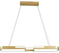 Aioneer Dimming Dining Table Chandelier Wrought Iron Oval Pendant Lights Rectangle Restaurant Hanging Light Kitchen Living Room Cafe Bar Chandelier 48W, for Living Room