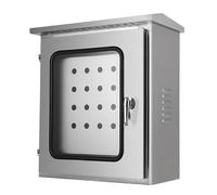 Aioneer Distribution Boxoutdoor Stainless Steel Electrical Box Enclosure, Wall-Mounted Project Boxes Cable Connector, Waterproof Lockable Metal Junction Box, Universal-30×20×40cm