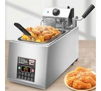 Aioneer Electric Deep Fryer - 8L Countertop Frying Machine with Digital Panel & Automatic Lifting, Ideal for Cooking Snacks And French Fries, Timed 0-59 Minutes