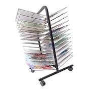 Aioneer Espositore per Opere d'Arte in Metallo - Scolapiatti per Pittura in Classe, Scolapiatti Efficiente E Organizzato per I Capolavori degli Studenti, per La Classe, 50 Ripian-50 Layers