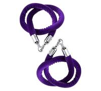 Aioneer Green Velvet Rope Barrier - 60 Cm Stanchion Posts with Silver Hooks - Premium Queue Management Solution for Events, Red Carpets & Security Measures-Purple-4ft/120cm