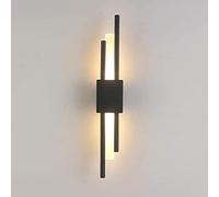 Aioneer LED Wall Sconce 8W Modern Indoor Acrylic Wall Lamp Up And Down Lighting Night Light for Bedroom Living Room Hallway Stairs Warm White Light Black Finish-Black R