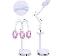 Aioneer Magnifying Magnifier Lamp 360° Rotatable Floor Standing Magnifying Lamp with 20X Magnifying Glass Light Salon Spa Beauty Tattoo,Pink A/A