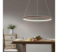 Aioneer Modern Dimmable Pendant Lamp with Remote Control Adjustable Height Creative Chandelier for Dining Room Living Room And Kitchen Gold 60Cm Diameter-Brown-80cm
