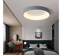 Aioneer Modern Nordic LED Dimmable Ceiling Light for Living Room Ultra Thin Design Low Ceilings Ideal for Offices 15In-3-color Dimmable-Grey12in