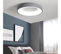 Aioneer Modern Nordic LED Dimmable Ceiling Light for Living Room Ultra Thin Design Low Ceilings Ideal for Offices 15In-Rc Dimmable-Grey12in