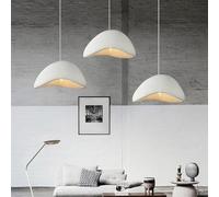 Aioneer Modern White Polyethylene Pendant Light with Adjustable 3 Lights Stylish Chandelier for Dining Table And Kitchen Island Interior Lighting Fixture for Home Decoration Cont-One Color-B2