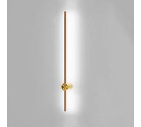 Aioneer Modern White Silicone Wall Sconces with Adjustable Brass Long Strip Design Creative Indoor Wall Lamp for Bedside Lighting-White Light-80CM