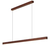 Aioneer Modern Wood Linear Pendant Light Dimmable Ceiling Hanging for Dining Room Kitchen Island Living Room Bar 80Cm-Walnut-80cm