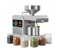 Aioneer Oil Extractor, Stainless Steel Automatic Press with Intelligent Heating, Professional Expeller for Peanuts, Sunflower Seeds, Walnuts, Olives