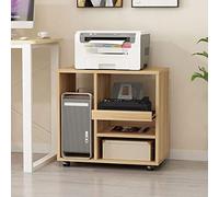 Aioneer Organizzatori Per Spazi Di Lavoro, Porta Stampante In Legno, Portaoggetti Rimovibili Per La Casa, Archivia Libri E Riviste, Portaoggetti Per Case Cpu Per Computer Desktop-Natural