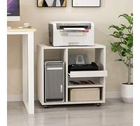 Aioneer Organizzatori Per Spazi Di Lavoro, Porta Stampante In Legno, Portaoggetti Rimovibili Per La Casa, Archivia Libri E Riviste, Portaoggetti Per Case Cpu Per Computer Desktop-White