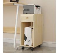 Aioneer Organizzatori Per Spazi Di Lavoro Supporto Per Stampante Laser E Fotocopiatrice In Legno, Supporto Mobile Per Cpu Con Ruote Girevoli Bloccabili 10,6 X 15,7 X 27,6 Pollici-Natural