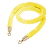 Aioneer Premium Blue Velvet Rope with Polished Clips - 3M Event Queue Management Posts, Red Carpet Stanchions, Crowd Control Barriers for Effective Line Management.-Goldgelb-1.2m/4ft
