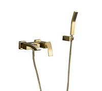 Aioneer Rubinetto per Vasca da Bagno con Soffione Doccia A Cascata E Doccetta, Rubinetto per Vasca da Bagno, Rubinetto per Vasca da Parete in Ottone, Rubinetto per Vasca Ad Alto