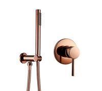 Aioneer Rubinetto per Vasca da Bagno in Oro Rosa con Acqua Calda E Fredda, Miscelatore per Vasca da Bagno A Parete in Ottone, Set di Rubinetti per Vasca con Maniglia Singola E Do