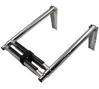 Aioneer Scala Pieghevole per Barca da Molo, 2/3/4 Gradini, Scala Telescopica per Barca con Cinghia di Fissaggio, Scala Scorrevole sotto La Piattaforma in Acciaio Inossidabile per-One Color-2 Steps