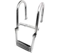 Aioneer Scale per Barche da Molo, Scale Pieghevoli A 4 Gradini per Pontili/Piscine/Pontoni, Scaletta Telescopica in Acciaio Inox con Maniglia, Scaletta di Imbarco Rimovibile