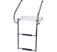 Aioneer Scale Pieghevoli per Barche, Scaletta Telescopica in Acciaio Inox 316 A 2 Gradini, Scaletta Telescopica Pieghevole per Yacht, Piattaforma da Bagno Interna, capacità 150 K