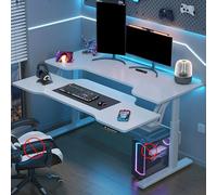 Aioneer Scrivania Regolabile In Altezza Con Ampio Vassoio Per Tastiera, 4 Pulsanti Di Memoria, Ideale Per Uso Domestico E In Ufficio, Nera, 31 Pollici/80 Cm.-Grey-39in/100cm