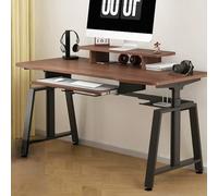 Aioneer Scrivania Regolabile Manualmente Con Regolazione Dell'Altezza Su Quattro Livelli E Vassoio Per Tastiera, Ideale Per L'Uso In Casa, Ufficio, Scuola E Ospedale.-One Color-55in/140cm