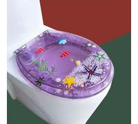 Aioneer Sedile WC con chiusura ammortizzata con cerniere regolabili a sgancio rapido, facile da pulire e montare, forte capacità di carico, design universale (stile 10)