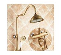 Aioneer Sistema Doccia Termostatico Antico da 8 Pollici con Set Doccia Combinato con Acqua Calda E Fredda, Set Rubinetto Doccia Multifunzione con Doppia Maniglia, Beccuccio per V