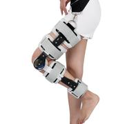 Aioneer Staffa di fissaggio per articolazione del ginocchio, supporto regolabile per immobilizzatore del ginocchio con stabilizzatori laterali per gambe per uomini e donne per strappi al menisco