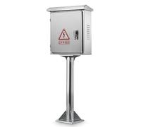 Aioneer Stainless Steel Electrical Enclosure Box, Weatherproof Junction Box Floor-Standing Electrical Cabinet Reinforced Locks & Hinges,Double-Layer Door-Height 120cm-30x20x40cm