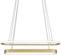Aioneer Stepless Dimming Chandelier 45W Restaurant Oval Dining Table Pendant Lights Creativity Restaurant Cafe Bar Office LED Hanging Lights, for Living Room-Gold