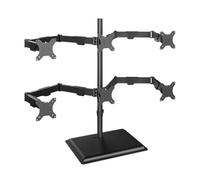 Aioneer Supporto da Scrivania per Monitor, Supporto da Scrivania per 6 Monitor, Supporto per Monitor in Acciaio Regolabile in Altezza con Braccio di Montaggio Completamente Artic