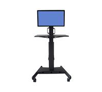 Aioneer Supporto per Monitor da Scrivania, Carrello Mobile per Monitor, Staffa di Montaggio per Monitor da Pavimento da 15"-34", Supporto per Monitor Regolabile in Altezza con RU-A