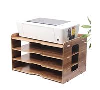 Aioneer Supporto Per Stampante, Supporto Per File Spesso, Scrivania In Legno, Multistrato, 4 Griglie, Scaffale Per Ufficio, Scatola Portadocumenti A3, Scatola Informativa, Suppor-E