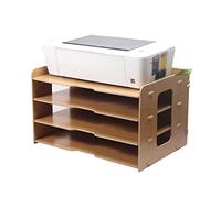 Aioneer Supporto Per Stampante, Supporto Per File Spesso, Scrivania In Legno, Multistrato, 4 Griglie, Scaffale Per Ufficio, Scatola Portadocumenti A3, Scatola Informativa, Suppor-A