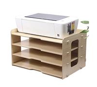 Aioneer Supporto Per Stampante, Supporto Per File Spesso, Scrivania In Legno, Multistrato, 4 Griglie, Scaffale Per Ufficio, Scatola Portadocumenti A3, Scatola Informativa, Suppor-C