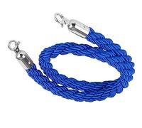 Aioneer Twisted Rope Barrier Post, 1/1.5/2/2.5/3M, Queue Management Rope, Visitor Control Stanchion for Grand Openings, Hotels, Events with Red Carpet, Crowd Control Solution-Blu-2M