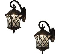 Aioneer Wall Light Chinese Style Sconce Lanterns Lamps Wall Light Decoration Christmas Lights Factory Glass Wall Lamp Non-Adjustable Angle Decorative Lighting, for Living Room-One Color-2 Packs