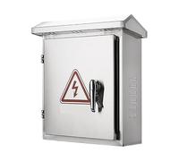Aioneer Waterproof Electrical Box Outdoor Large Small, Heavy Duty Stainless Steel Dustproof Cable Wiring Boxing for Post/Pillar/Column/Light Tude/Camera - Easy To Insta-H 80 x W 60 x D 30 cm