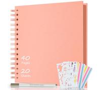 AIOR Album Fotografico 21x21cm Spirale Scrapbook, Fai da Te Scrapbooking Album 40 Pagine Guestbook, Regali Nozze Natale Valentino Regalo di Anniversario Compleanno (Rosa)